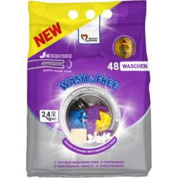 Пральний порошок Wash&amp;Free Universal Жасмін та лаванда з марсельським милом 2.4 кг (4262396140890)