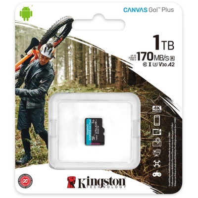 Карта пам&#039;яті Kingston 1TB microSDXC class 10 UHS-I U3 A2 Canvas Go Plus (SDCG3/1TBSP)