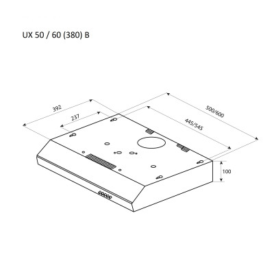 Витяжка кухонна Pyramida UX 50 (380) B BR