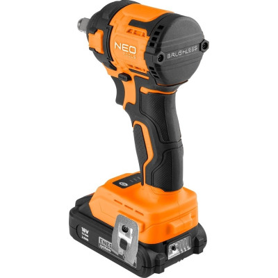 Гайковерт Neo Tools Energy+ 18V, безщітковий, 2500об/хв, 350Нм, 1/2&quot;, 3 швидкості, 1.1кг (без АКБ та ЗП) (04-613)