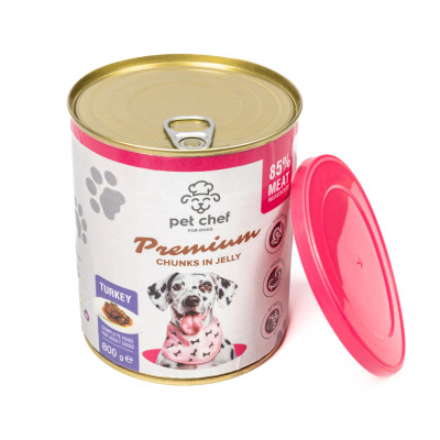 Вологий корм для собак Pet Chef З індичкою 800 г (4820255193670)