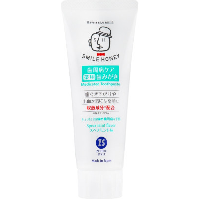 Зубна паста Zettoc Smile Honey Astringent Effect При кровоточивості та опусканні ясен 120 г (4582118954216)