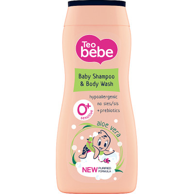 Дитячий шампунь Teo bebe Алое 2 в 1 Для волосся та тіла 400 мл (3800024045325)