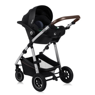 Коляска Lionelo 3 в 1 Amber 3 Black Silver (LO-AMBER BLACK SILVER (3in1))