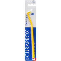 Зубна щітка Curaprox CS 1006 Single &amp; Sulcular 6 мм Монопучкова Жовта (CS 1006-12)