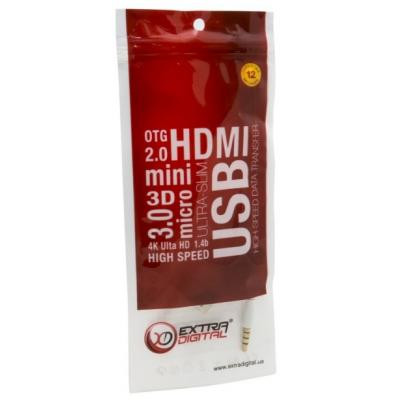 Дата кабель USB Charge&amp;Sync для iPod Shuffle, 0.15m White Extradigital (KBA1651)
