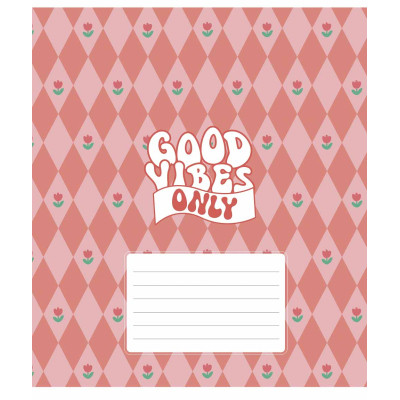 Зошит Школярик Good vibes only 18 аркушів клітинка (018-3561K)