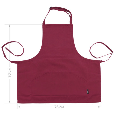 Фартух для творчості Rosa дорослий, 76*70см, бордо, грета (4823098542124)