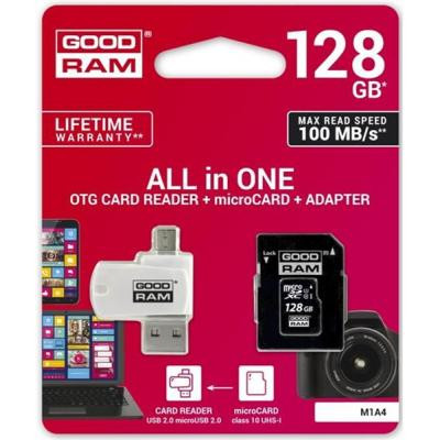 Карта пам&#039;яті Goodram 128GB microSDXC class 10 UHS-I (M1A4-1280R12)