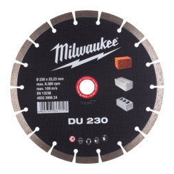 Круг відрізний Milwaukee алмазний DU 230, 230мм (4932399524)