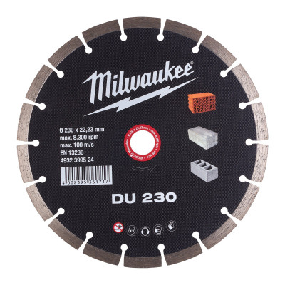 Круг відрізний Milwaukee алмазний DU 230, 230мм (4932399524)