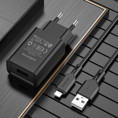 Зарядний пристрій BOROFONE BA68A Black (BA68ALB)