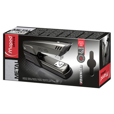 Степлер Maped ADVANCED METAL, металевий, 25л., (Скоби №24 / 6, 26/6), темн (MP.354511)