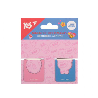Закладки для книг Yes магнітні Line Friends, висікання, 2 шт (708399)