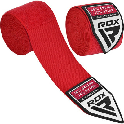 Бинт для спорту RDX WX Professional Boxing Hand Wraps Red 4.5м (HWX-RR+)