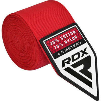 Бинт для спорту RDX WX Professional Boxing Hand Wraps Red 4.5м (HWX-RR+)