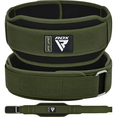 Атлетичний пояс RDX RX5 Double Belt неопреновий Army Green XL (WBD-RX5AG-XL)