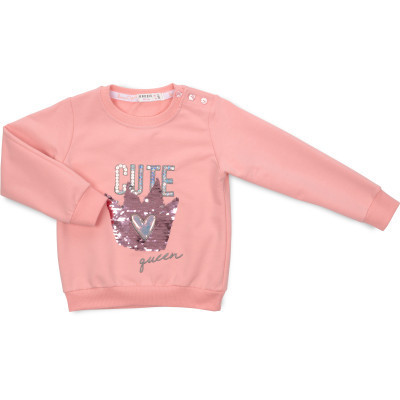 Спортивний костюм дитячий Breeze з короною перевертишем (16480-92G-peach)