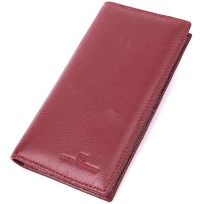 Гаманець ST Leather З натуральної шкіри Бордовий (22541)