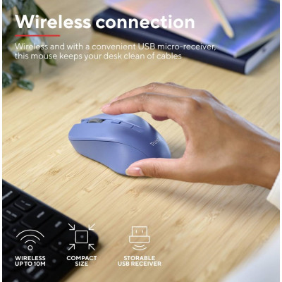Мишка Trust Mydo Silent Wireless Blue (25041)