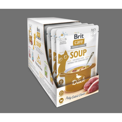 Вологий корм для кішок Brit Care Soup with Duck з качкою 75 г (8595602569182)
