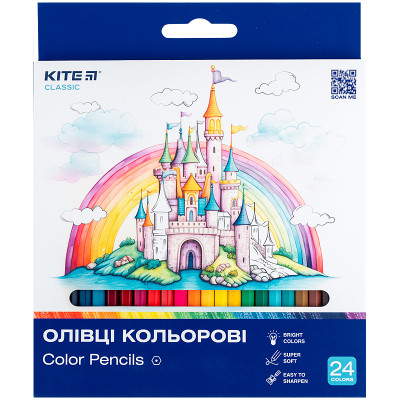 Олівці кольорові Kite Classic 24 кольори (K-055)