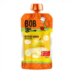 Дитяче пюре Bob Snail Равлик Боб Яблуко-Банан 250 г (4820219345176)