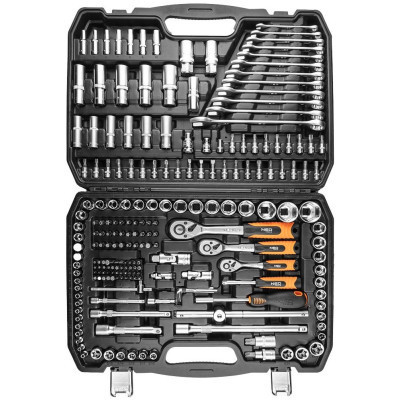 Набір інструментів Neo Tools 1/2&quot;, 3/8&quot;, 1/4&quot;, 216 шт. (10-216)