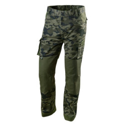 Штани робочі Neo Tools CAMO, розмір XL (54), 255 г/м2, з відсіком для наколінників, (81-221-XL)