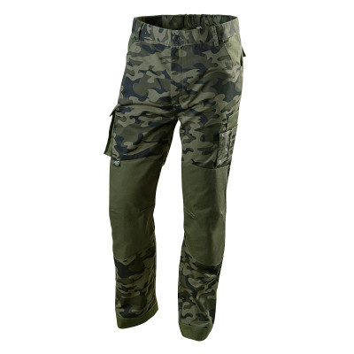 Штани робочі Neo Tools CAMO, розмір XL (54), 255 г/м2, з відсіком для наколінників, (81-221-XL)