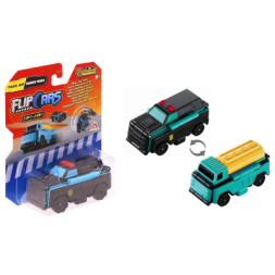 Машина Flip Cars 2 в 1 Поліцейський позашляховик і Автоцистерна (EU463875-08)