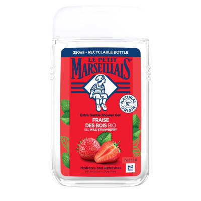Гель для душу Le Petit Marseillais БІО Дика полуниця 250 мл (3574661296166/3574661714783)