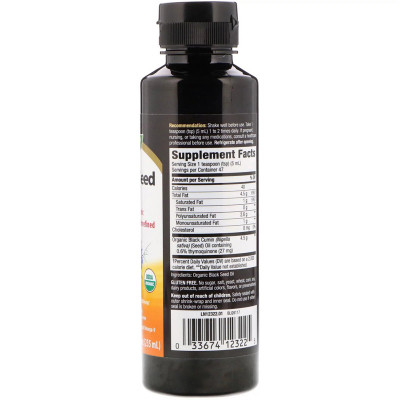 Трави Nature&#039;s Way Органічна олія насіння чорного кмину, Black Seed Oil235 мл (NWY-12322)