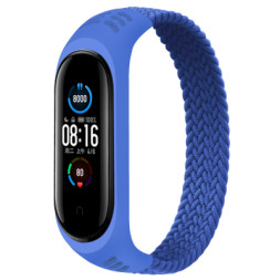 Ремінець до фітнес браслета BeCover Elastic Nylon Style для Xiaomi Mi Smart Band 5/6 (Size M) Deep Blue (706149)