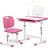 Парта зі стільцем Evo-kids (стіл+стілець+полиця+лампа) Pink (Evo-17 PN Ergo)