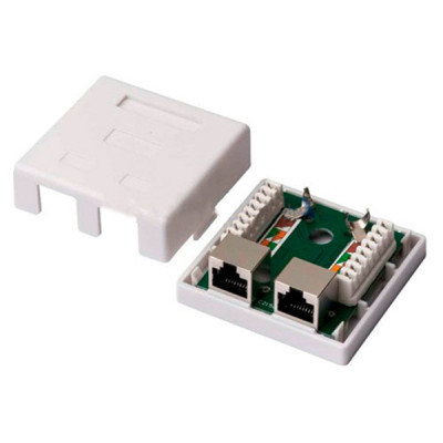 Комп&#039;ютерна розетка RJ45 x2 STP 5e Kingda (KD-WP6037-C5e)
