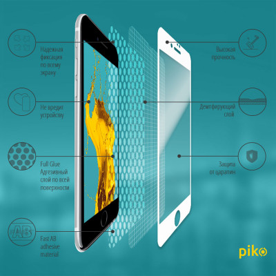 Скло захисне Piko Full Glue Apple iPhone SE 2020 white (1283126502927)