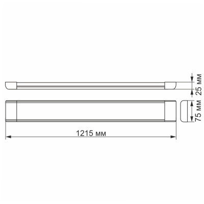Світильник Videx LED 54W 1,2М 5000K (VL-BN-54125)