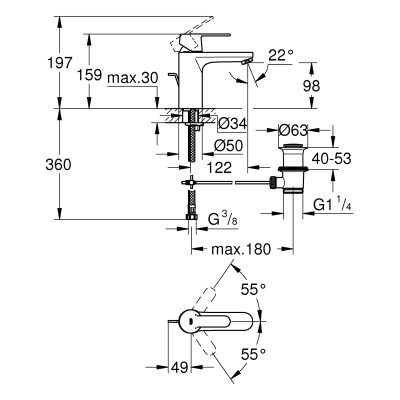 Змішувач Grohe Get M (23454000)