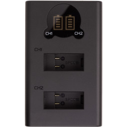 Зарядний пристрій для фото PowerPlant GoPro SPCC1B with display 2 slots (CH980253)