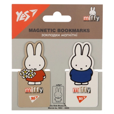 Закладки для книг Yes магнітні Miffy, висікання, 2 шт (708398)