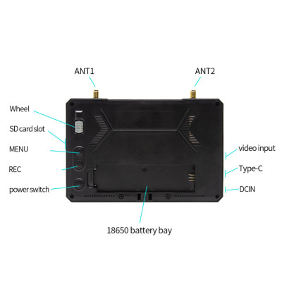 Монітор FPV Skyzone M5 DVR 5.8GHz 56CH L,X Band (M5F)