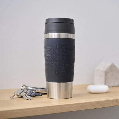Термокружка Tefal Travel Mug Classic, 360мл, нержавіюча сталь, чорний (N2020210)