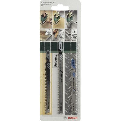 Полотно Bosch по дереву та металу, Progressor Wood and Metal, набір 3шт (2.609.256.743)