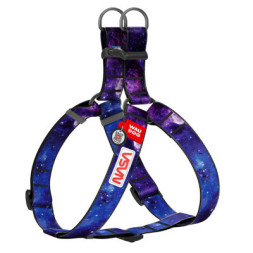 Шлея для собак WAUDOG Nylon з QR паспортом &quot;NASA21&quot; пластиковий фастекс XL (324-0148)