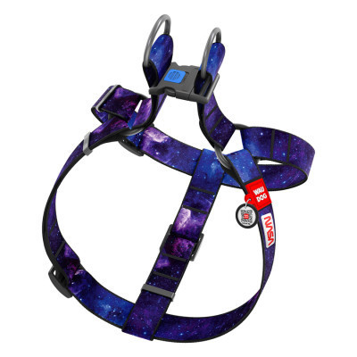 Шлея для собак WAUDOG Nylon з QR паспортом &quot;NASA21&quot; пластиковий фастекс XL (324-0148)