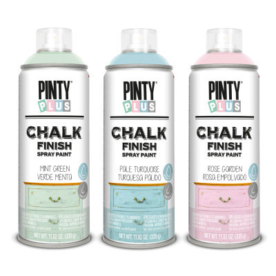 Фарба-аерозоль Pintyplus на водній основі Chalk-finish, Бірюза світла, 400 мл (8429576231403)