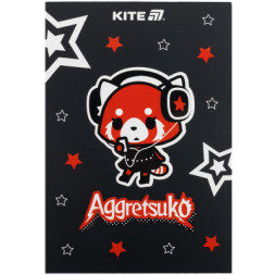 Блокнот Kite Aggretsuko A5, 50 аркушів, клітинка (AR25-194)