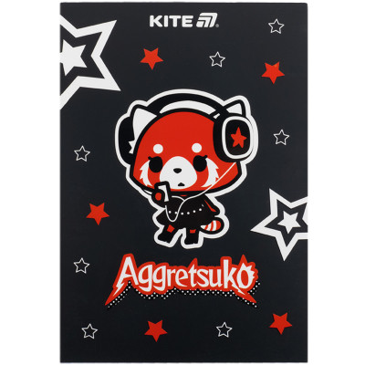 Блокнот Kite Aggretsuko A5, 50 аркушів, клітинка (AR25-194)