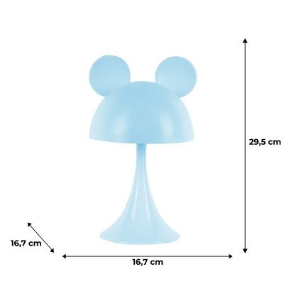 Нічник Kite Світильник LED з акумулятором Simple Mouse, блакитний (K25-317-2-3)